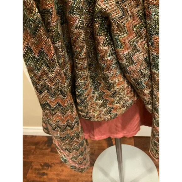 Maeve Multicolor Zig-Zag Knit Dress W/ Pink Slip Attached, Size XS (US) - Picture 7 of 9